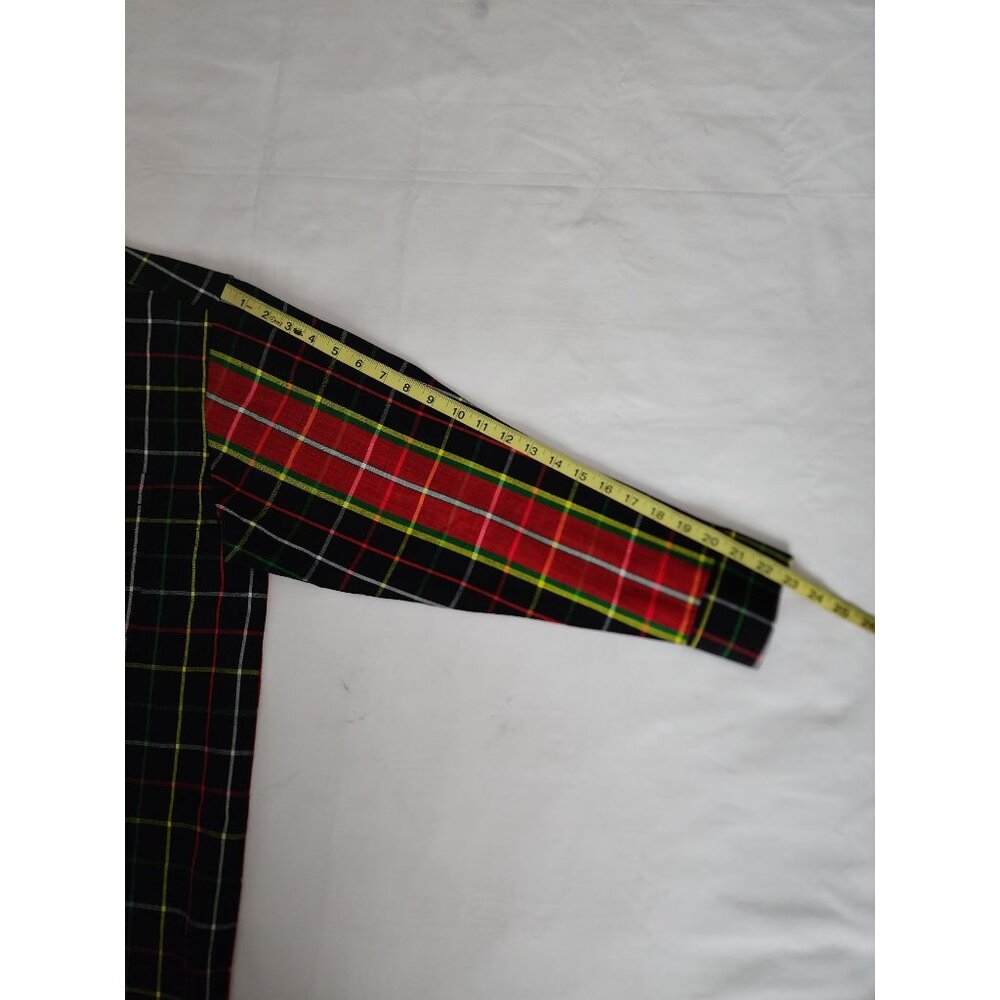 Majeed Bai CAIRO Tailors Men's Multicolor Plaid Long Sleeve Shirt Size XL - Picture 8 of 8
